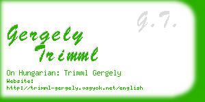 gergely trimml business card